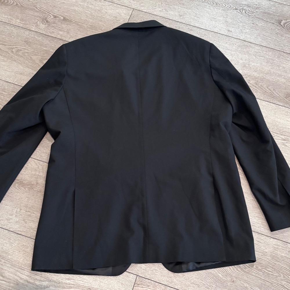 Nordstrom Rack Tuxedo Blazer Mens 48L Black Trim Fit Satin Lapel Formal Jacket - Picture 5 of 9